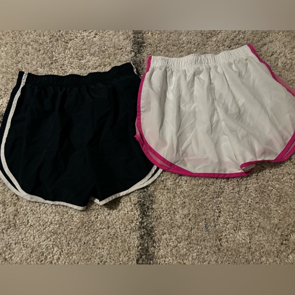 NIKE SHORTS. Pink/white are small. Navy/white are medium - Picture 2 of 4